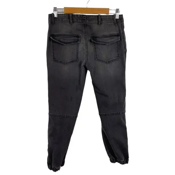 Nili Lotan Cropped French Military Pants Jeans Carbon Grey Cotton Utility SZ 27